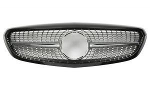 Решетка радиатора Diamonds Glossy Black для Mercedes Benz C Class W205 2015-